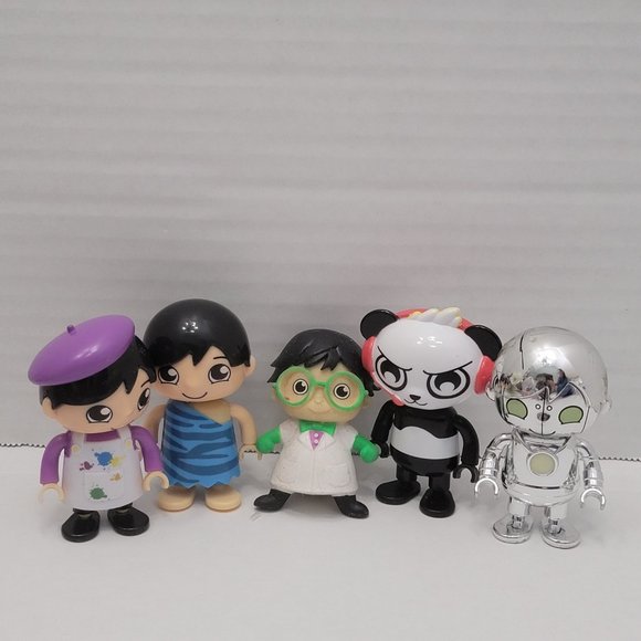5 Ryans World Lot Figure Caveman Artist Painter Robo Pando Panda Combo Squishy - Picture 5 of 10